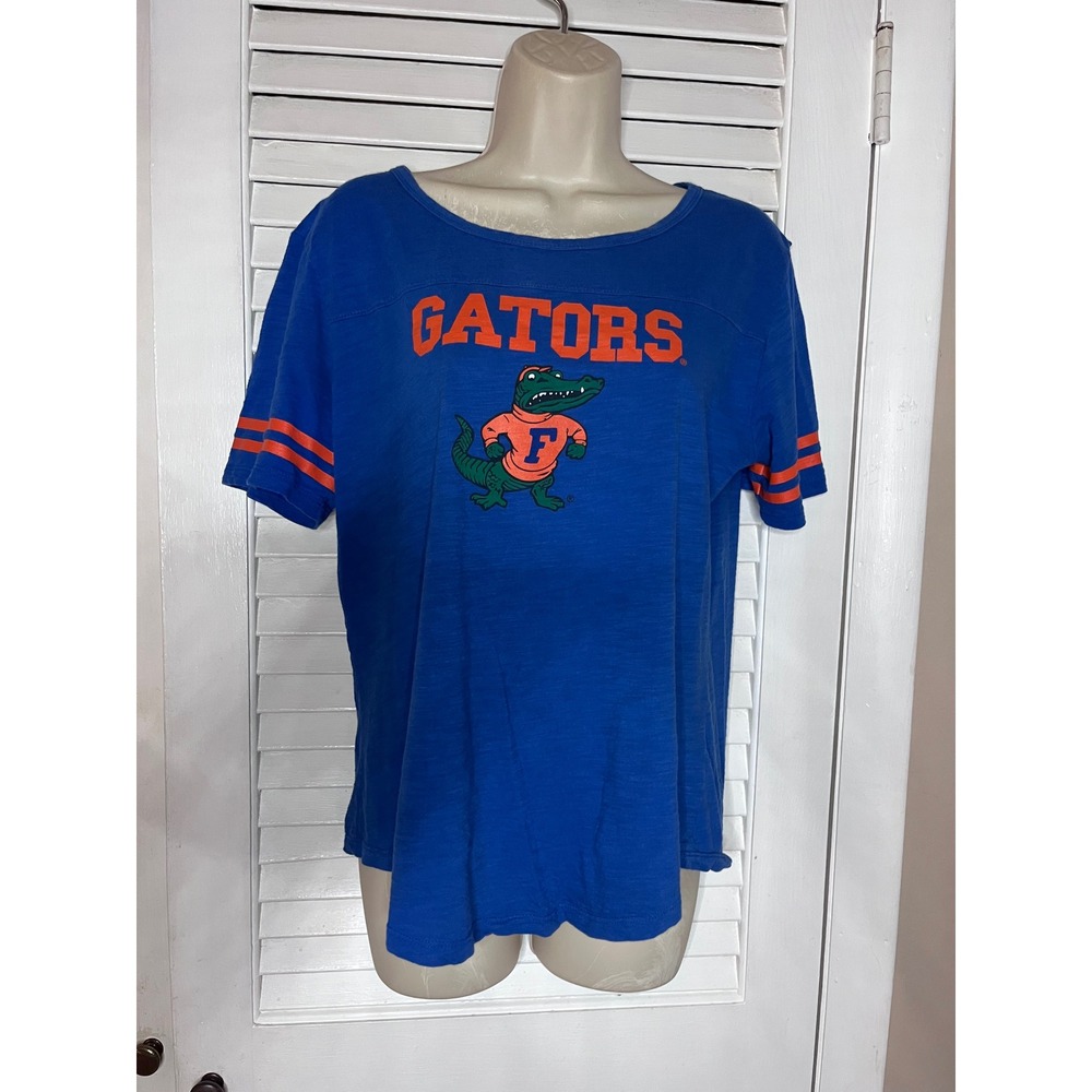 National Collegian Florida Gators T-Shirt Womens Medium Blue Albert Alligator